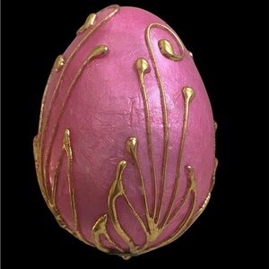 Katherine’s Collection Pink and Gold tone Decorative Egg